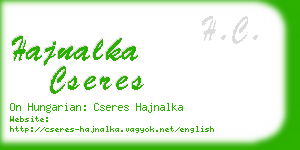 hajnalka cseres business card